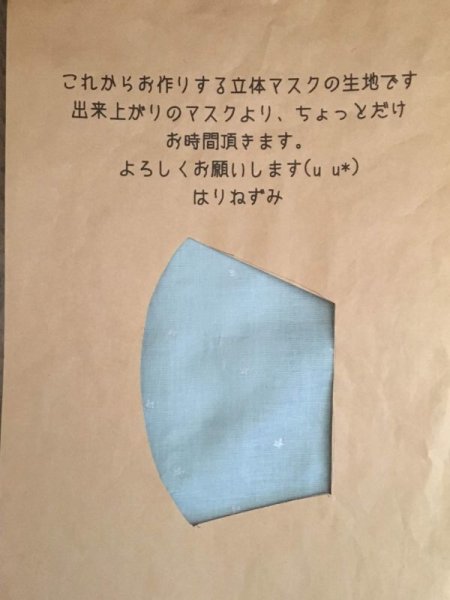 画像1: 立体マスク【Hoshizora あじさいブルー】 (1)