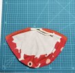 画像3: 【オーダー品】ぼうる巾着（北欧風フラワー：レッド）Mサイズ (3)