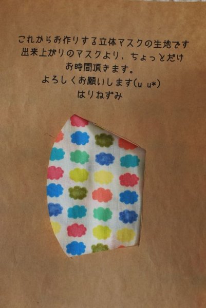 画像1: 立体マスク【カラフルくも・ピンク】 (1)