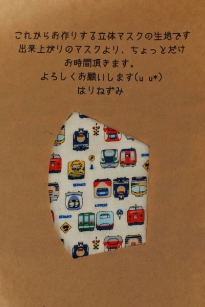 画像1: 立体マスク【カラフル電車フェイス】 (1)