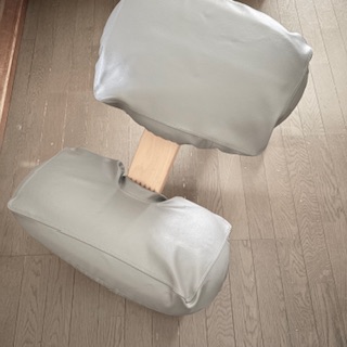 【＃1545】バランスチェアイージー用カバー・合皮グレー　L6551